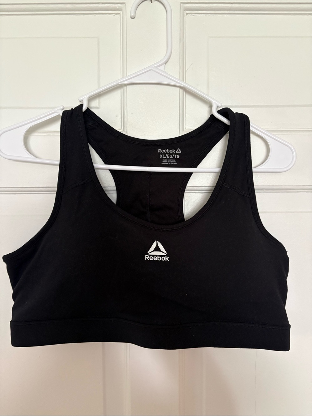 Reebok Black Racerback Medium-Impact Sports Bra